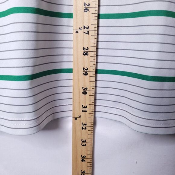 Oakley Polo Shirt Mens XL Striped Green, White Hydrolix Performance - Picture 9 of 14